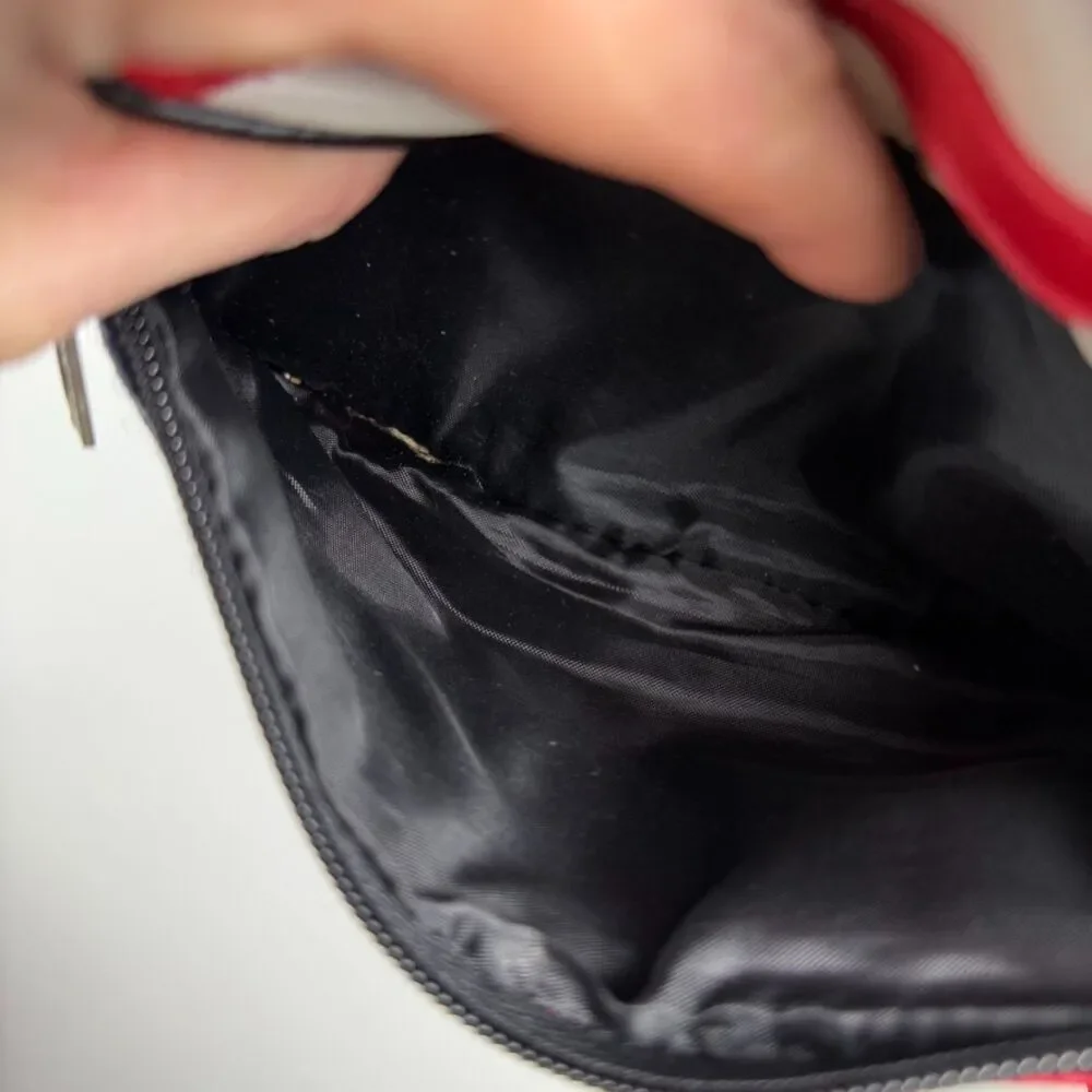 Vintage American Flag Leather Fanny Pack Belt Bag Red White Blue 90s - Picture 8 of 8